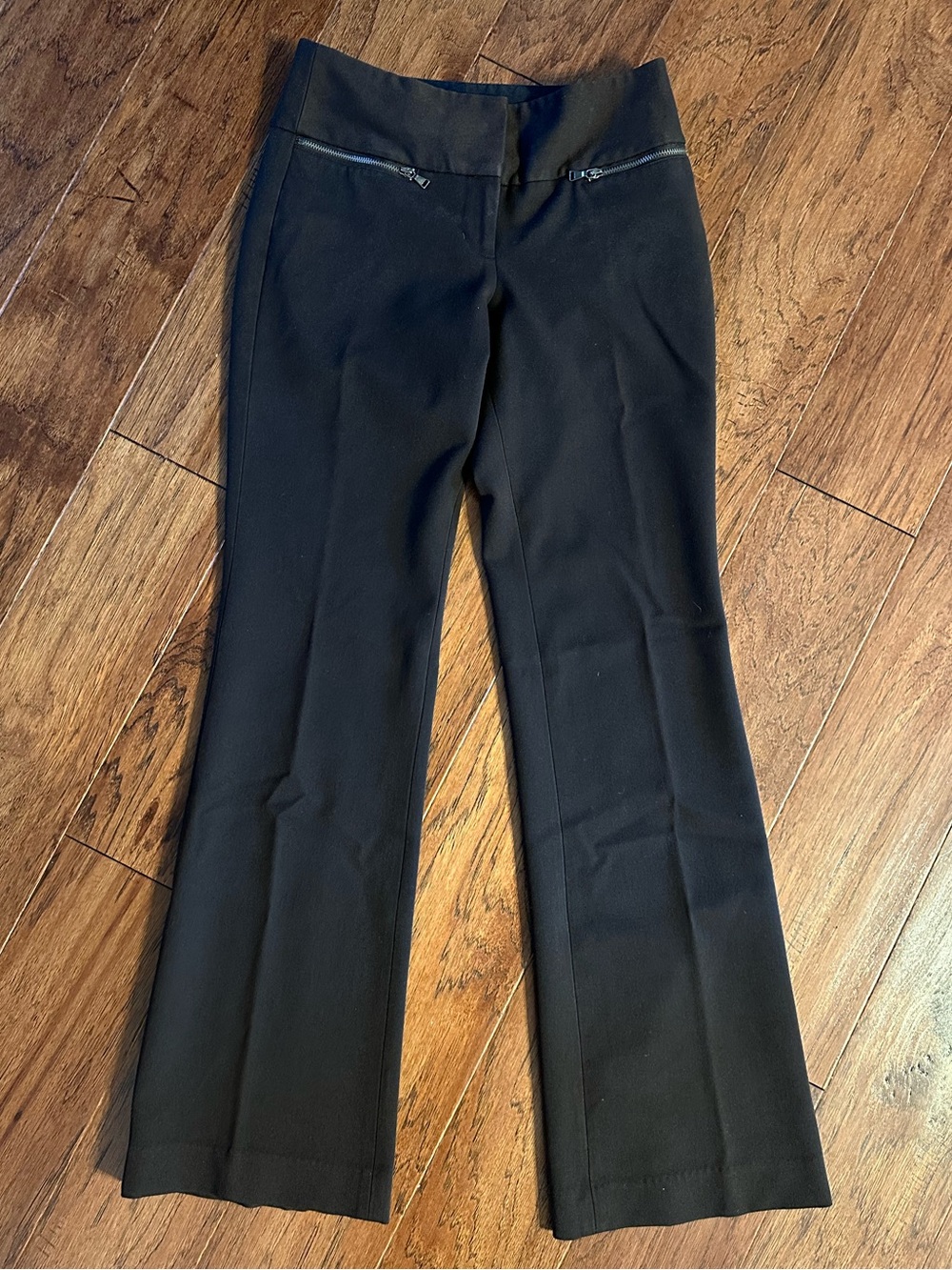 Express Editor Bootcut Dress Pants with Zip Pocket Detail - chocolate brown
